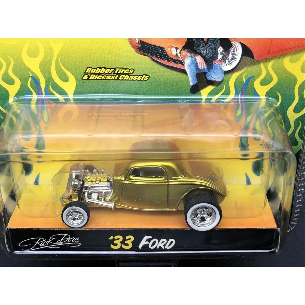 Jada Road Rats Rick Dore Series 1933 33 Ford‎ Gold Diecast Rubber Tires 1/64
